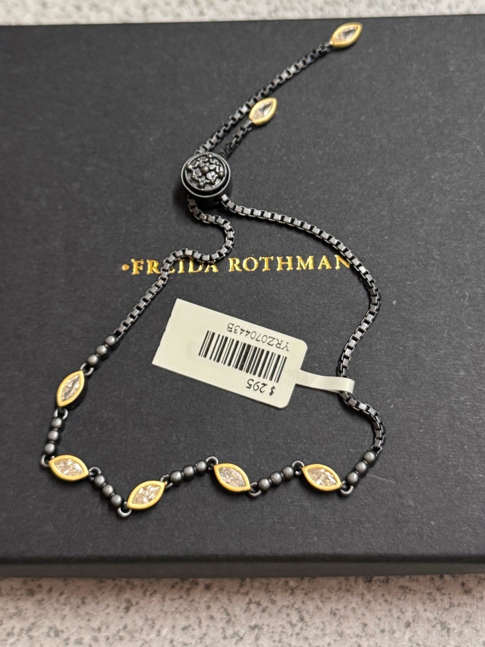 NWT Freida Rothman Signature Marquise Adjustable Bracelet - Picture 7 of 8